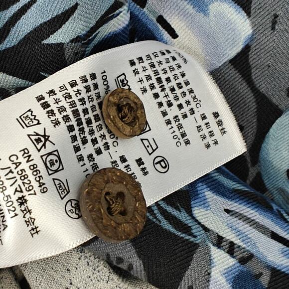 Tommy Bahama Silk Hawaiian Shirt Mens Size Large Tropical Palm Leaf Beach Aloha - Picture 9 of 9